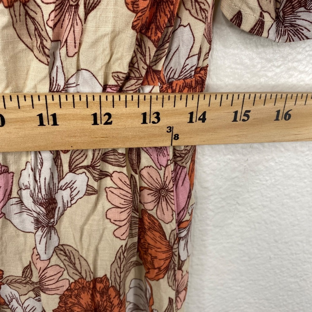 Petal & Pup Fraser Floral Maxi Dress Cream Orange Pink Women's Size 10 Boho - Picture 14 of 15